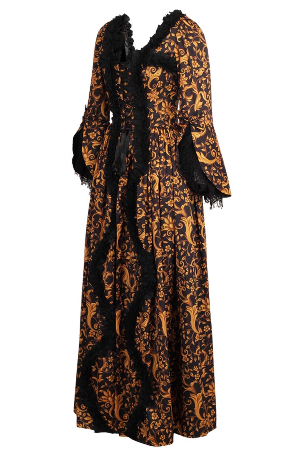 Golden Baroque Immortelle Rococo Corset Dress