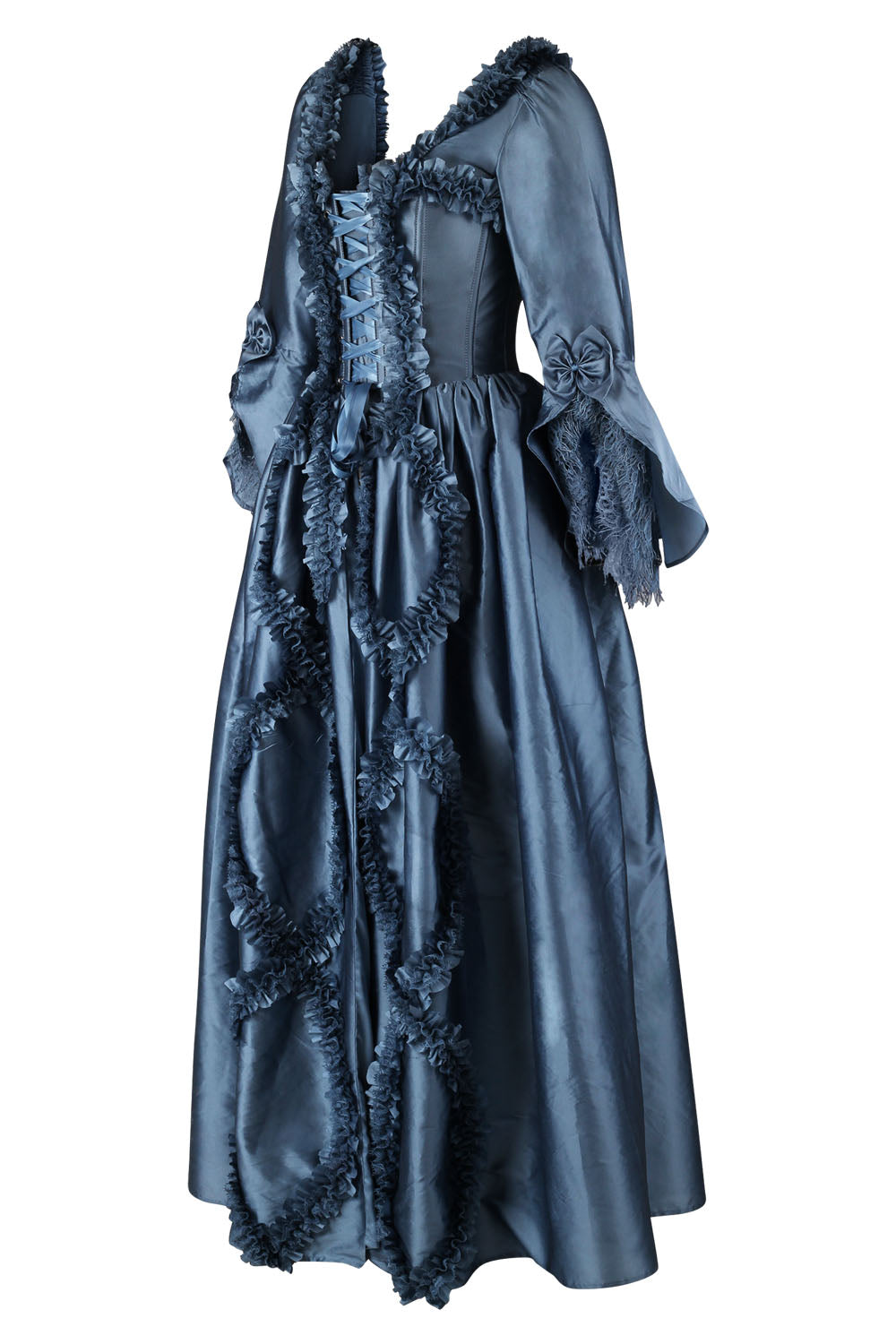 Dusty Blue Immortelle Rococo Corset Dress