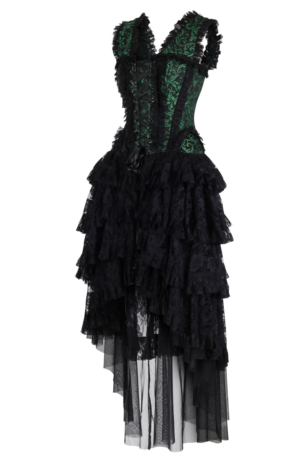 Emerald Black Anastasia Rococo Corset Dress