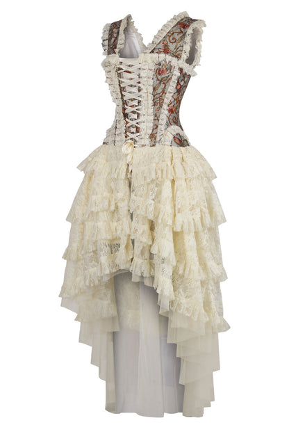 Ivory Anastasia Rococo Steel Boned Corset Dress