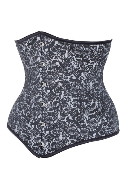 Silver Brocade Dannee Waist Training Corset