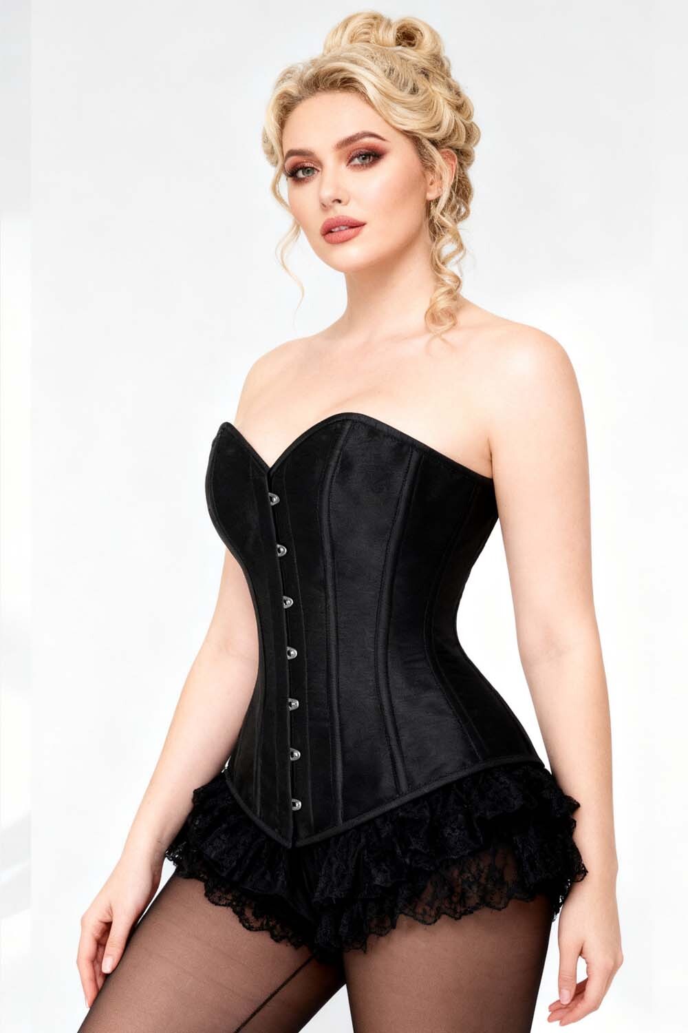 Midnight Black Navya Gothic Overbust Corset