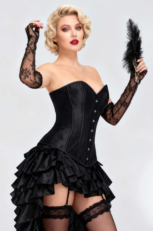 Midnight Black Navya Gothic Overbust Corset