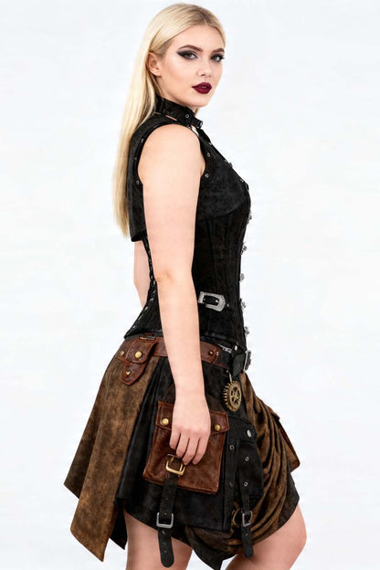 Midnight Black Selene Overbust Corset