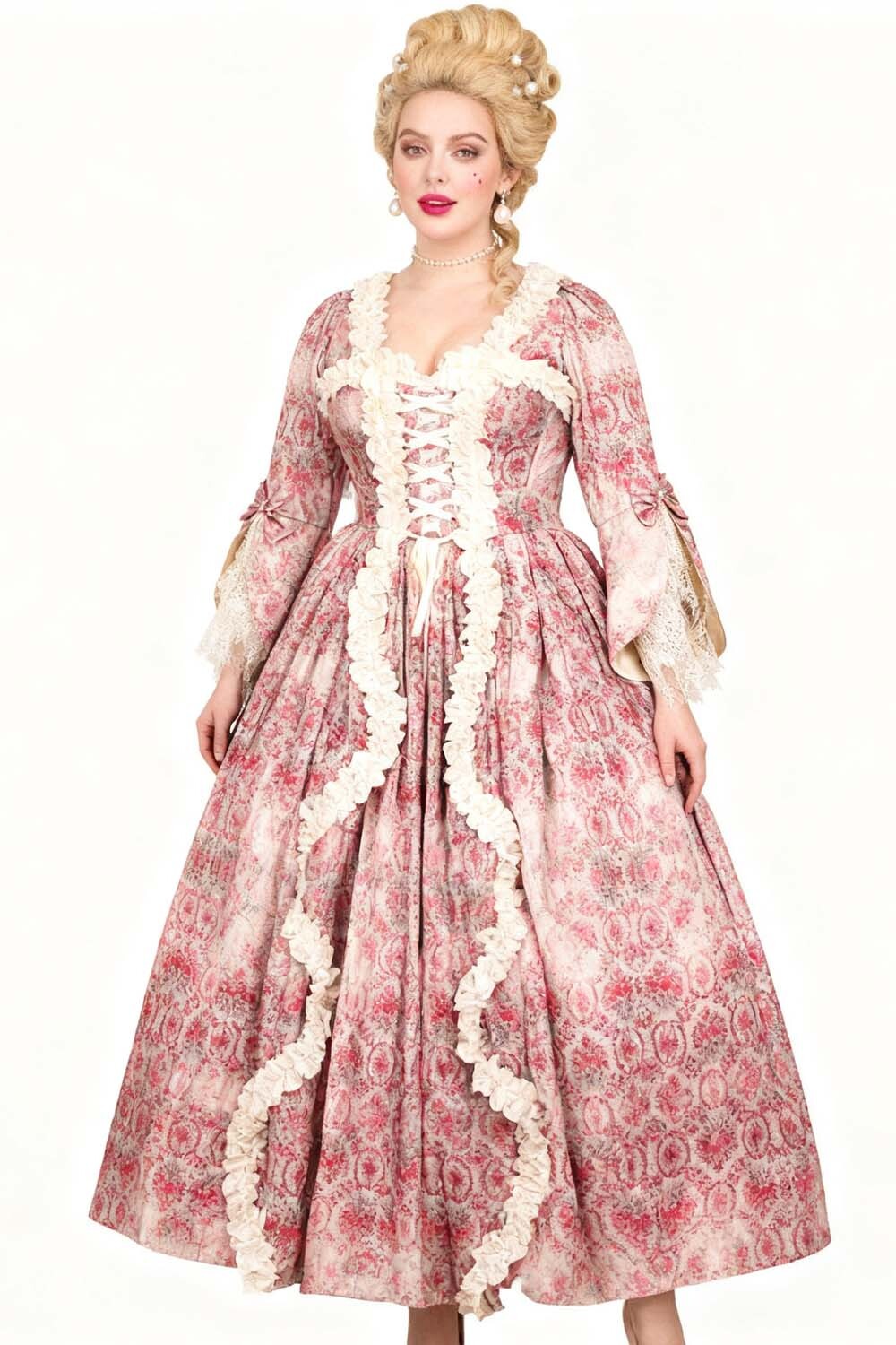 Dusty Rose Immortelle Rococo Corset Dress