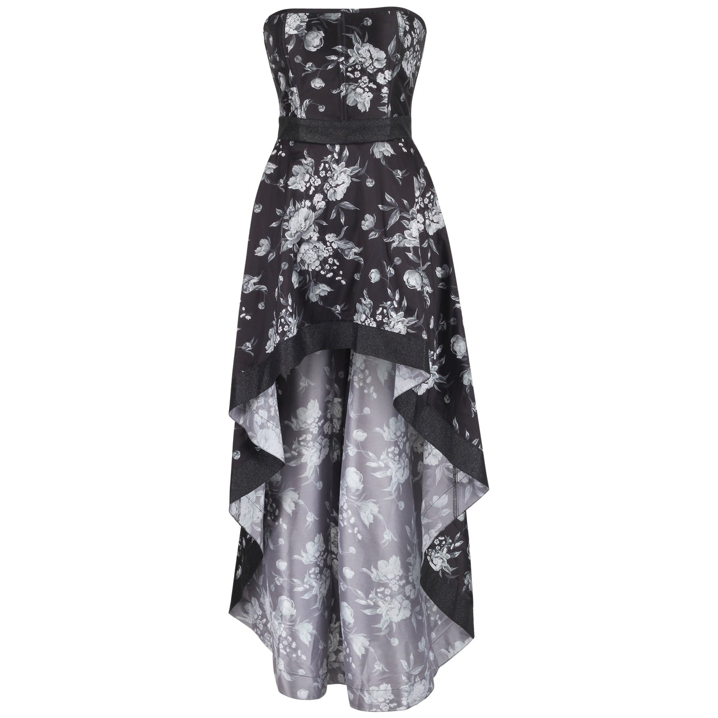 Sherle Black & Grey Floral Corset Dress