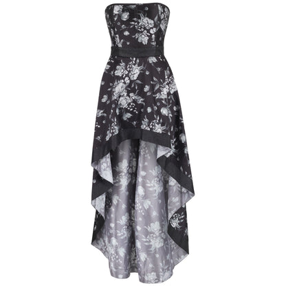 Sherle Black & Grey Floral Corset Dress
