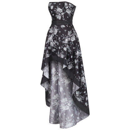 Sherle Black & Grey Floral Corset Dress