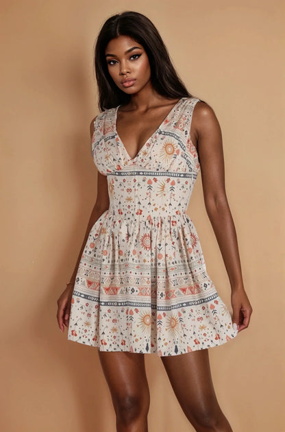 Shirline Bohemian Tapestry Corset Dress