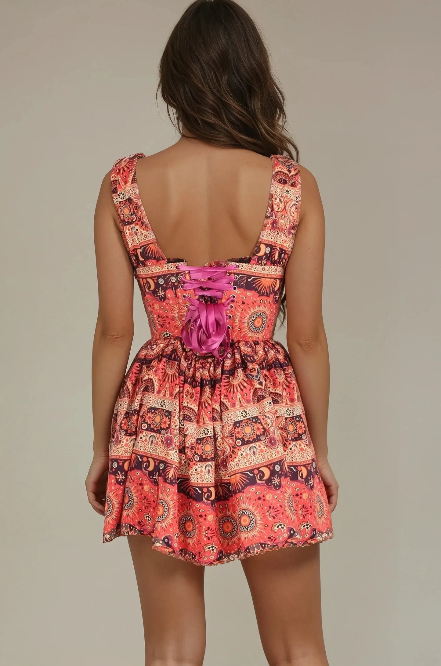 Caye  Boho Gypsy Desert Glow Corset Dress
