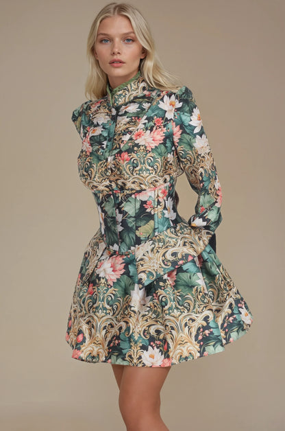 Davonne Lotus Empire Rococo Underbust Corset