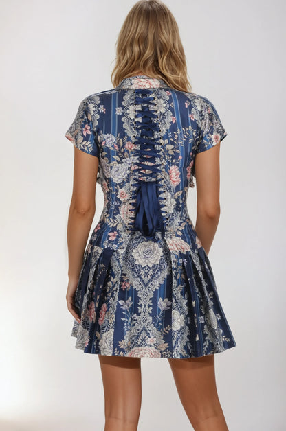 Kailene Floral Corseted Shirt Dress