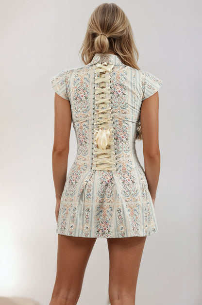 Edlyn Ornate Floral Corseted Shirt Dress