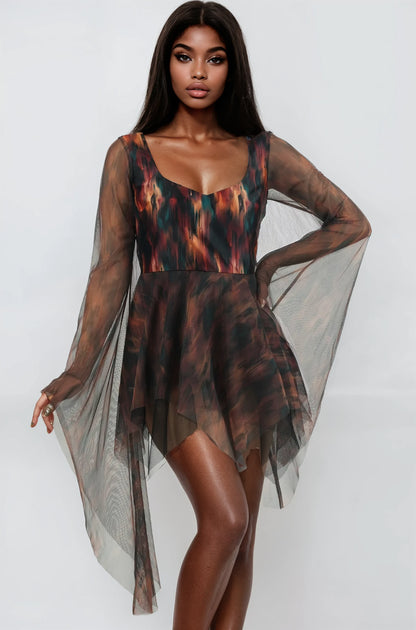 Holleigh Abstract Print Dress
