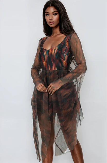 Holleigh Abstract Print Dress