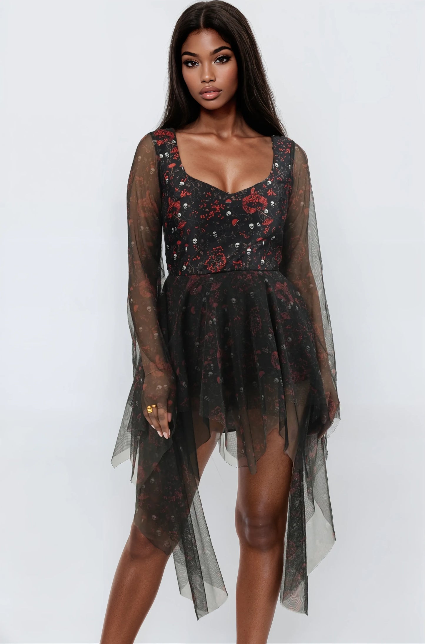 Hayami Gothic Inspired Skull Dress