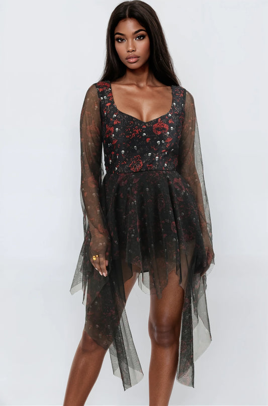 Hayami Gothic Inspired Skull Dress