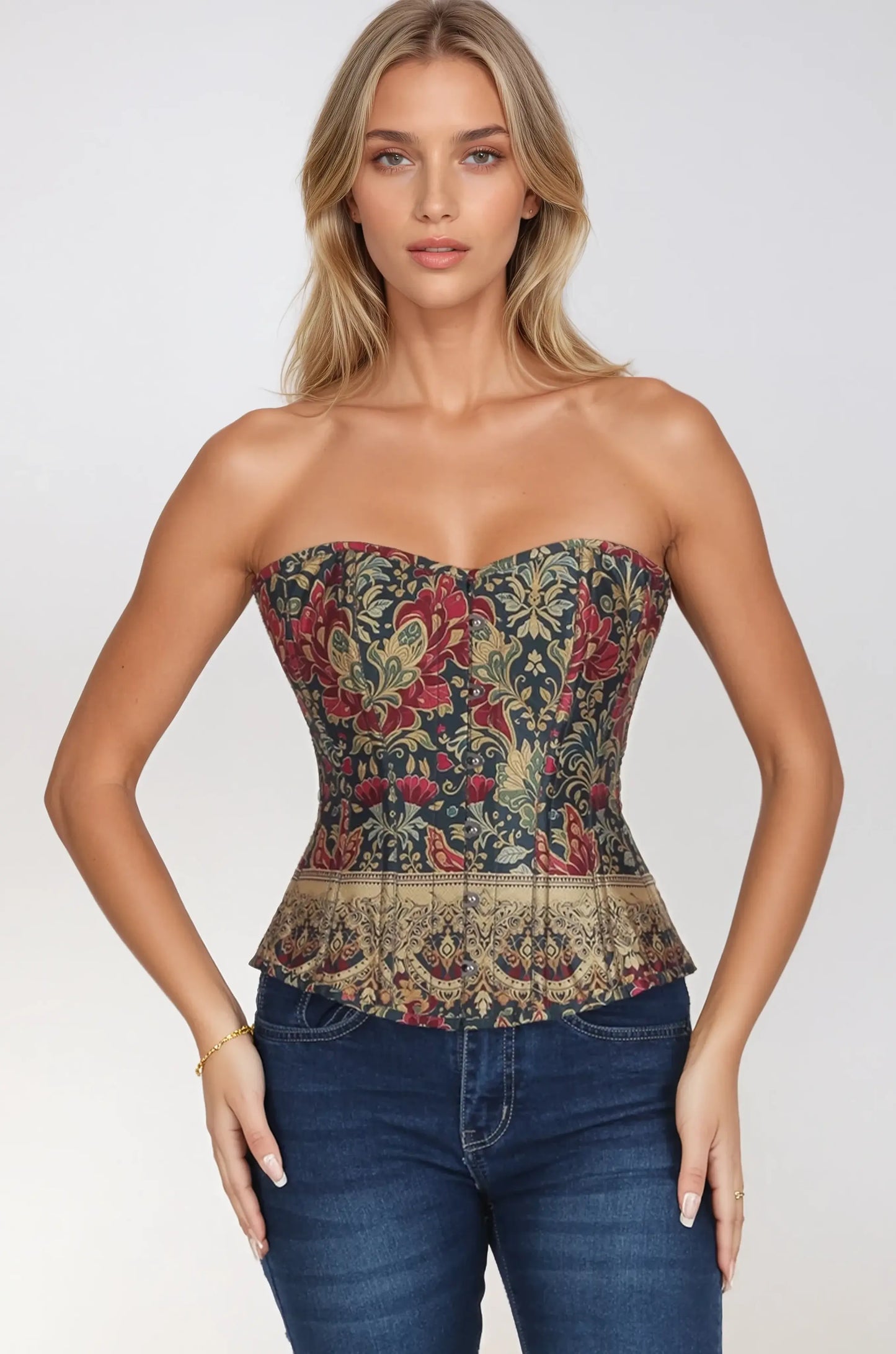 Teriana Ornate Floral Overbust Corset