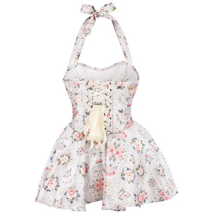 Gwen Floral Halter Corset Dress