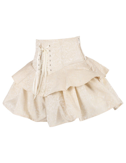 Hadly Ivory Brocade Corset Skirt