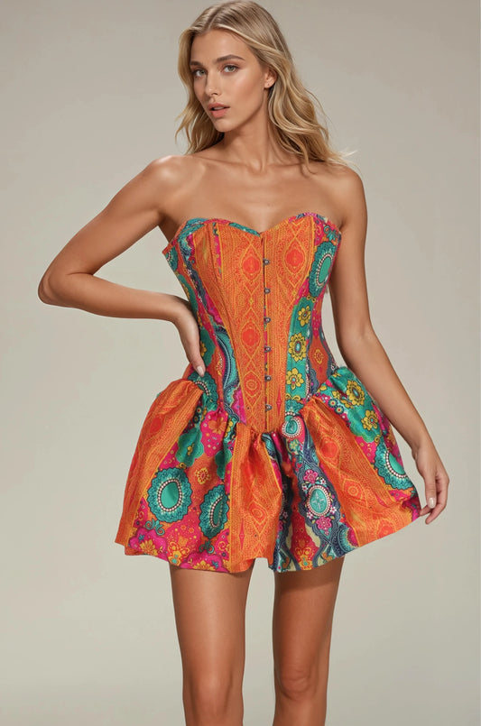 Tyler Vivid Carnival Corset Dress