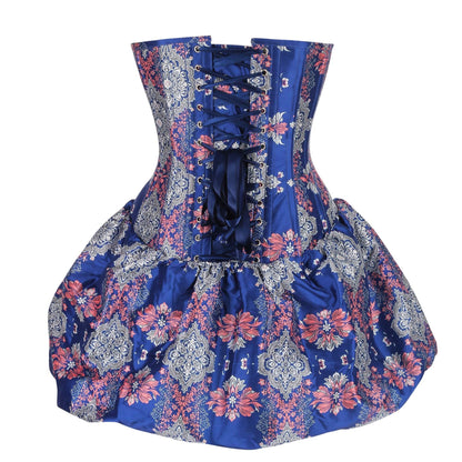 Oonagh Sapphire & Coral Lace Corset Dress