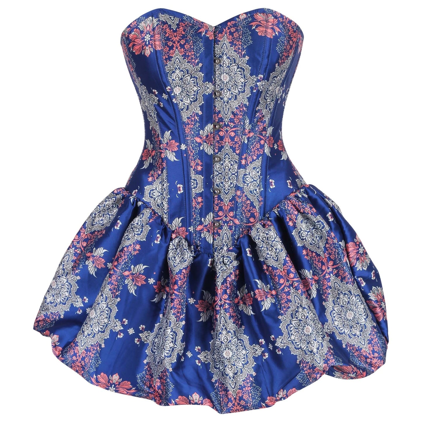 Oonagh Sapphire & Coral Lace Corset Dress
