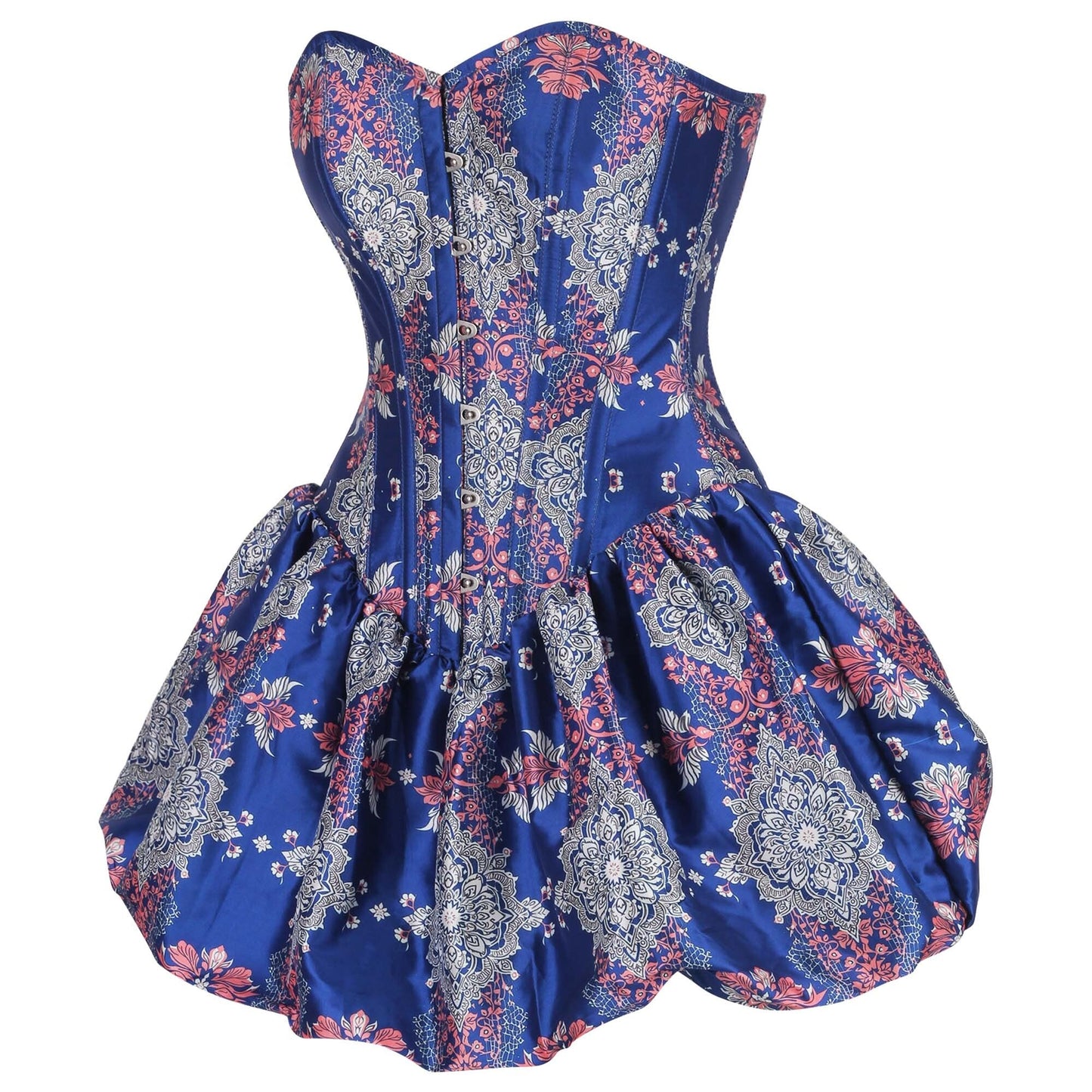 Oonagh Sapphire & Coral Lace Corset Dress
