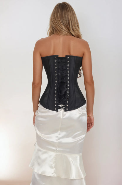 Darlyne Black Mesh Overbust Corset