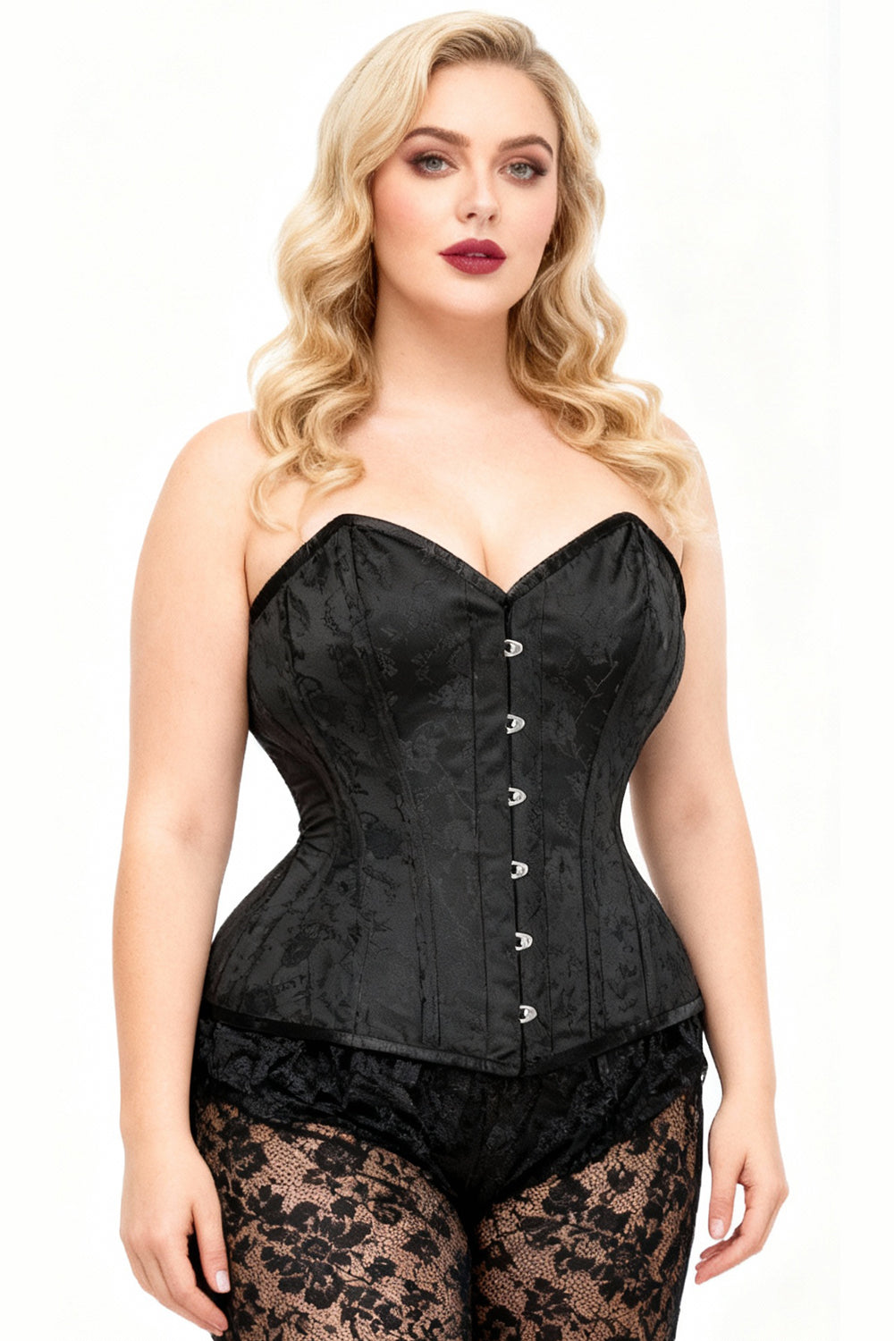 Dee Sweet Heart Floral Brocade Corset
