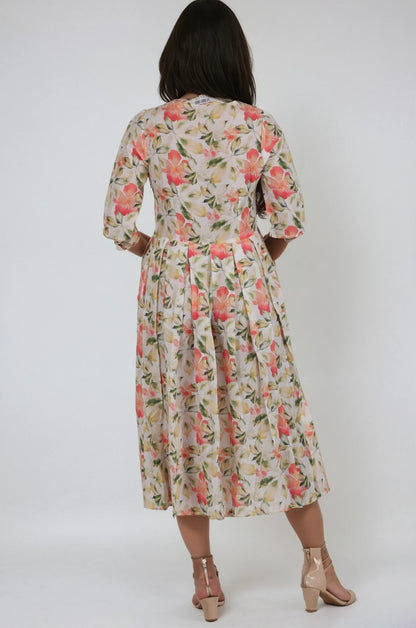 Kenna Round Neck Print Dress