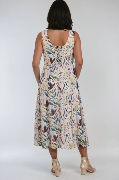 Jaden Long Dress with Smocked Back