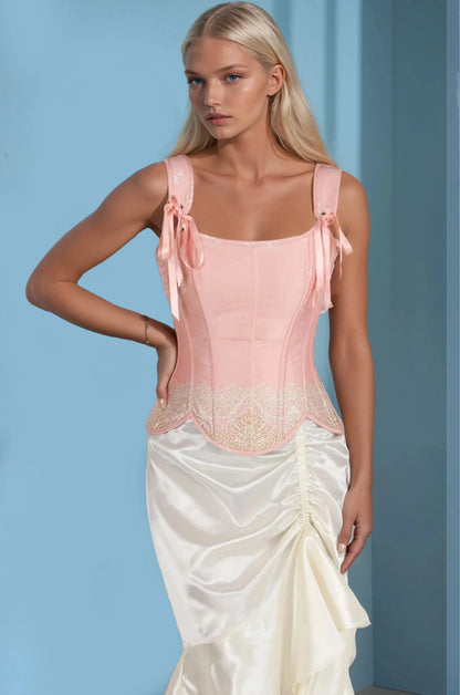 Stormi Pink Overbust Corset