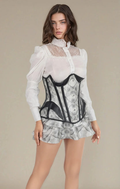 Hayley Abstract Print Underbust Corset