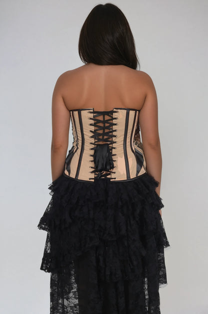 Della Satin With Lace Bustier Corset