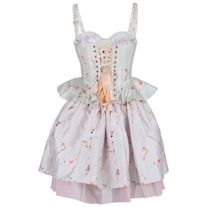 Amelie Grey Floral Corset Co-ord Set