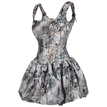 Deann Tiny Birds on Cherry Branch Corset Dress
