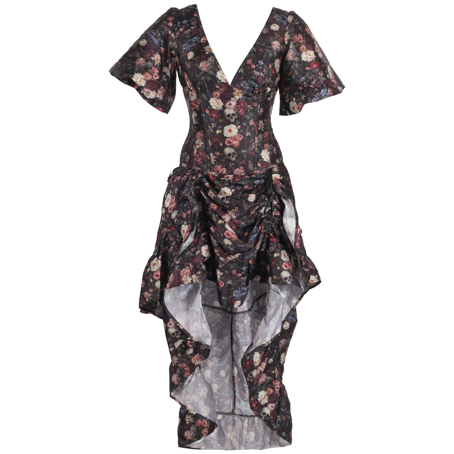 Rayne Soft Rose Skull Corset Dress