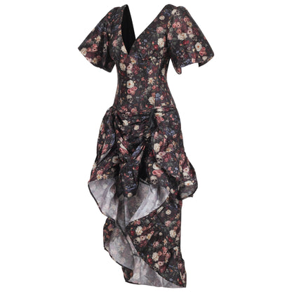 Rayne Soft Rose Skull Corset Dress
