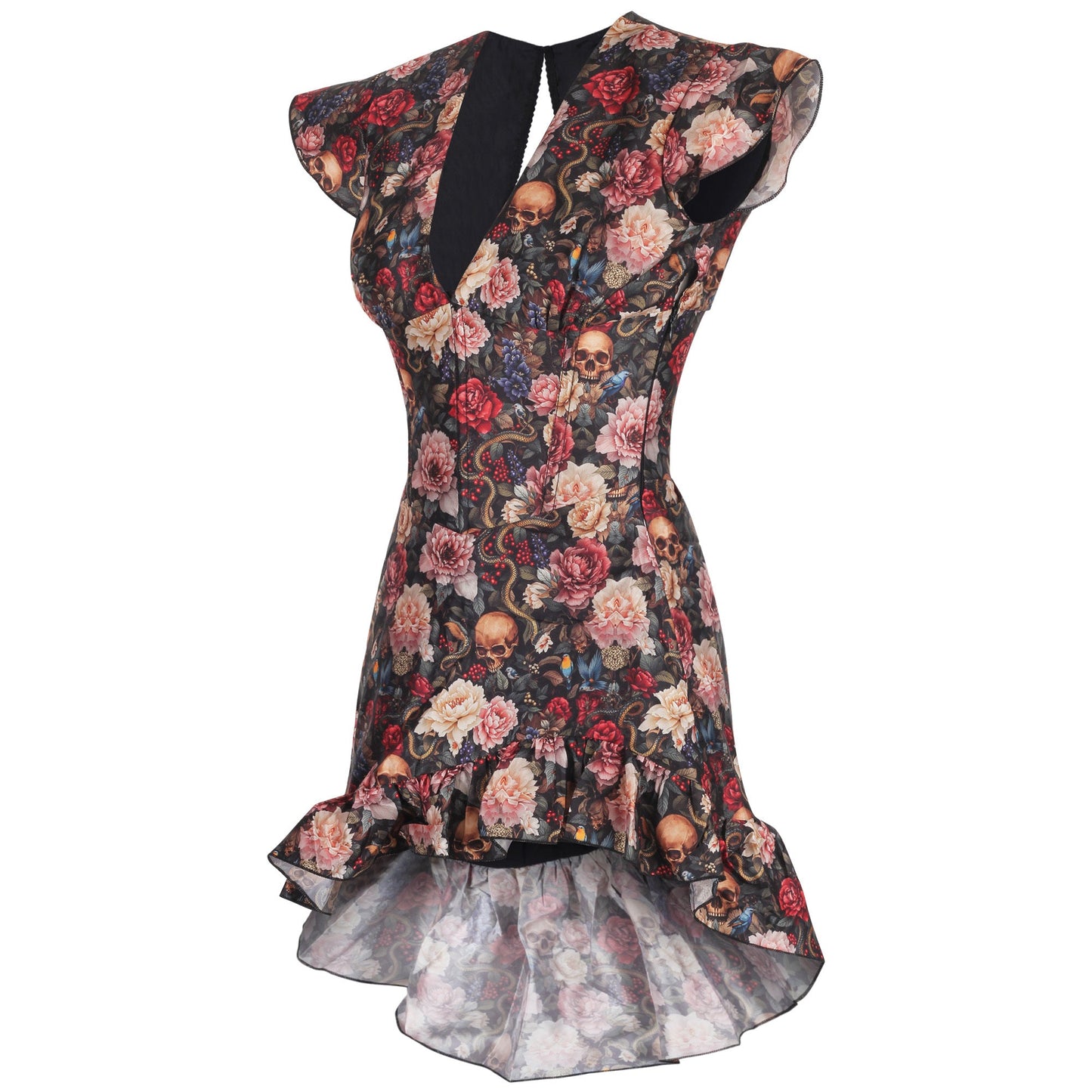 Rhiannon Gothic Floral Corset Dress