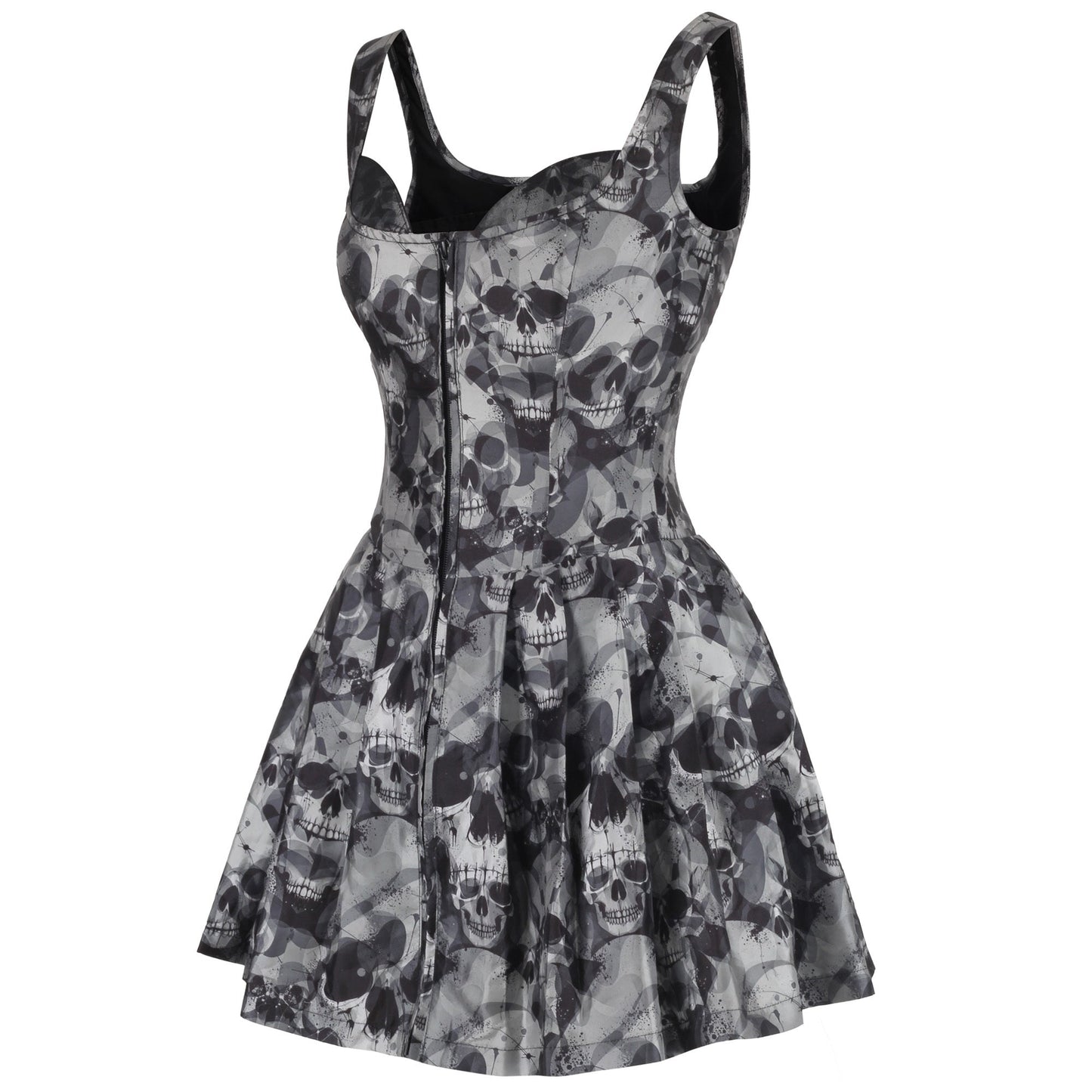 Arlea Skull Print Corset Mini Dress