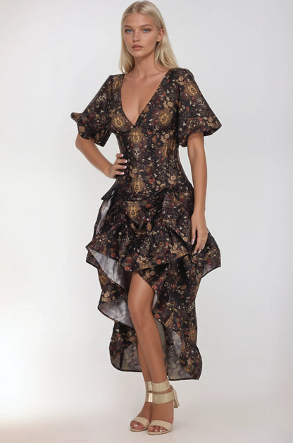 Blair Floral Gothic Corset Dress