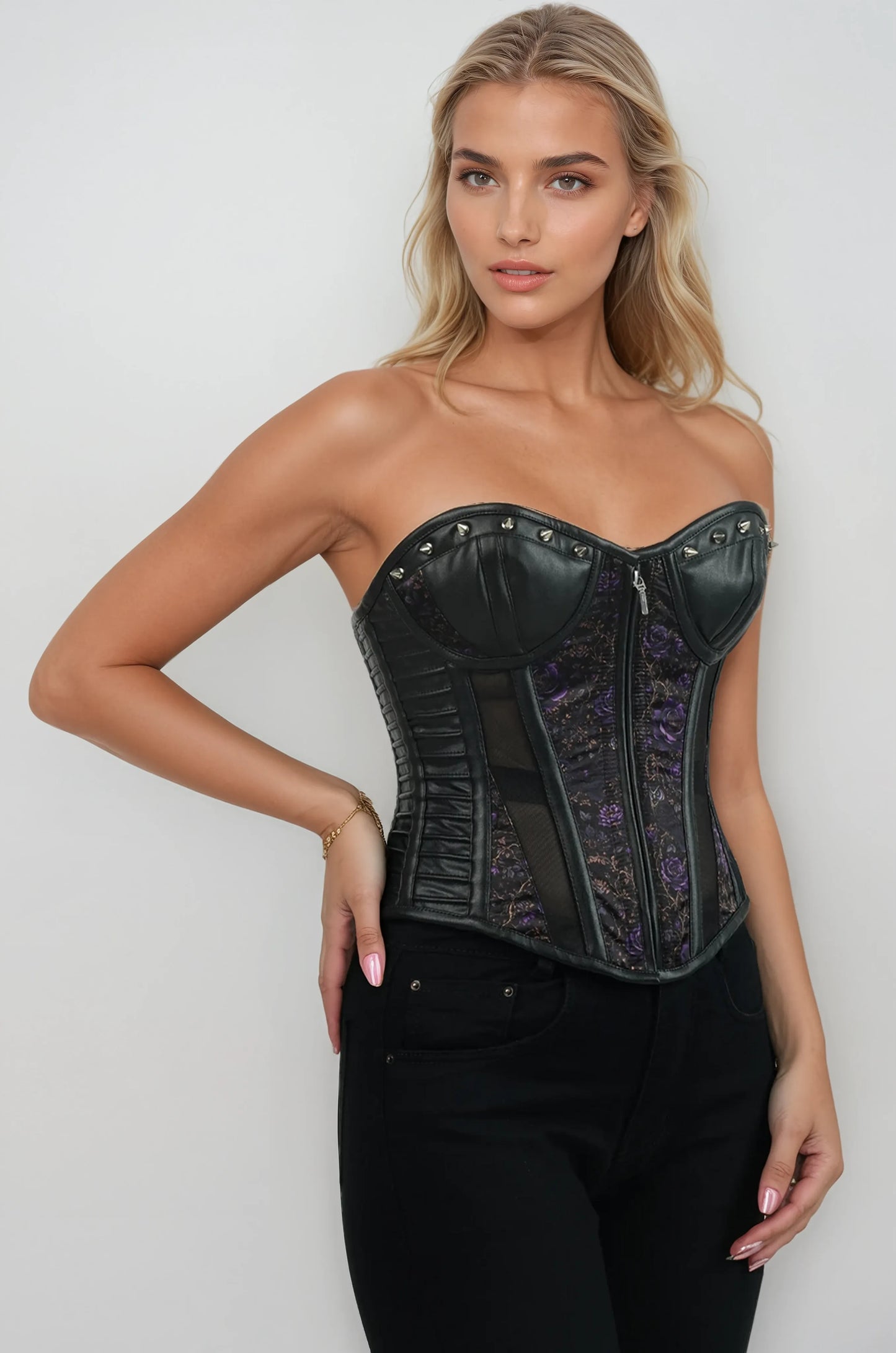 Qiana Midnight Violet Gothic Overbust Corset