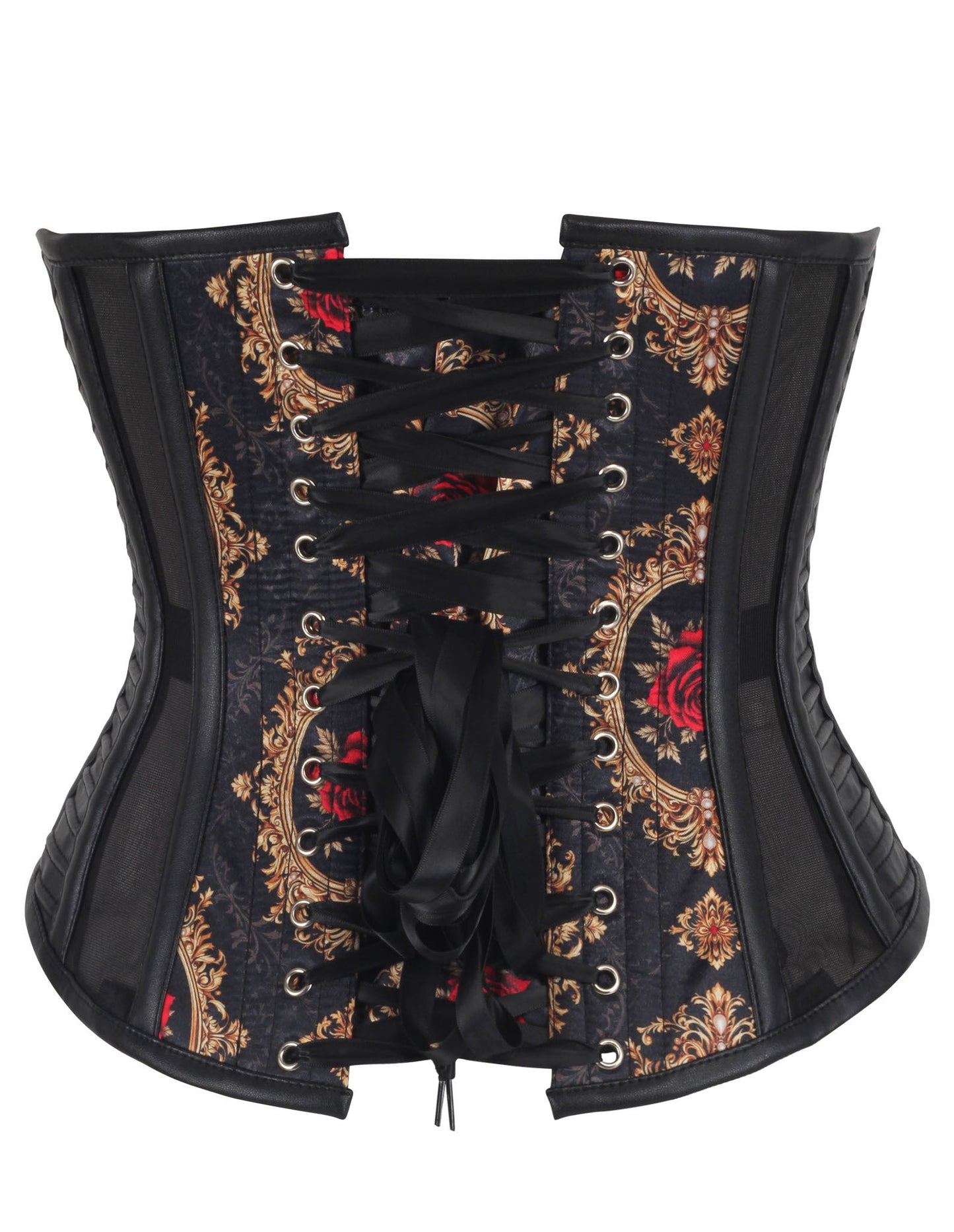 Geri Baroque Inspired Red Rose Corset