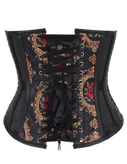 Geri Baroque Inspired Red Rose Corset