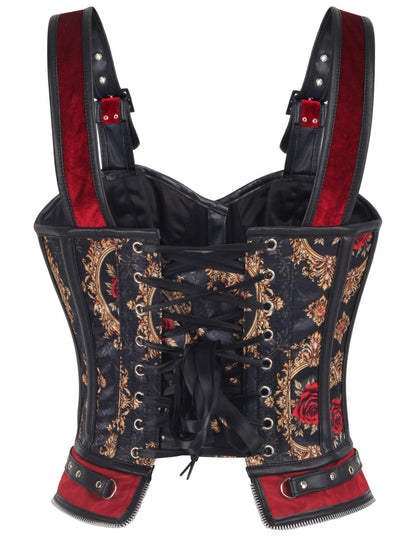 Kamiyah Baroque Inspired Red Rose Corset