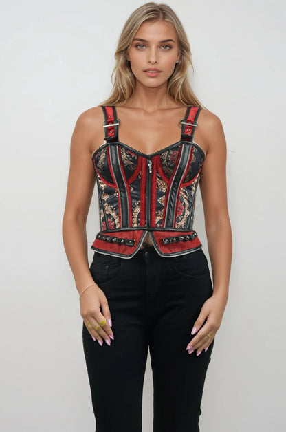 Kamiyah Baroque Inspired Red Rose Corset