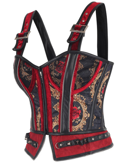 Kamiyah Baroque Inspired Red Rose Corset