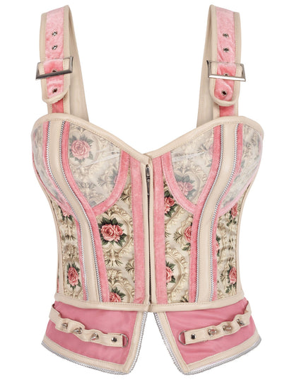 Nozomi Floral Satin Overbust Corset