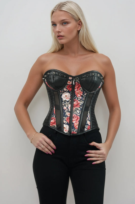 Ryelee Crimson Blossom Overbust Corset